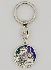 Emaille Schlüsselanhänger Heiliger Antonius