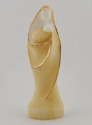 Statue Madonna mit Kind aus Bemaltem Alabaster – 12cm