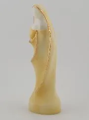 Statue Madonna mit Kind aus Bemaltem Alabaster – 12cm