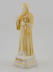 Figur des Heiligen Charbel aus Bemaltem Alabaster – 12cm