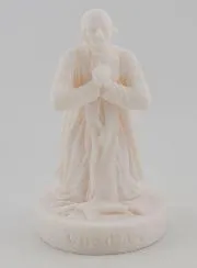 Alabaster Figur des Heiligen Pfarrers von Ars – 12cm