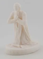 Alabaster Figur des Heiligen Pfarrers von Ars – 12cm