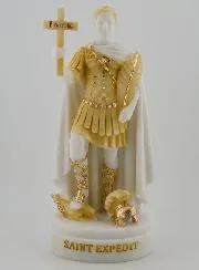 Figur des Heiligen Expeditus aus Bemaltem Alabaster – 19cm