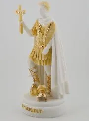 Figur des Heiligen Expeditus aus Bemaltem Alabaster – 19cm