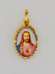 Medaille mit Gedrehtem Rand 15mm – Heiligstes Herz Jesu