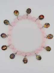 Armband der 12 Heiligen – Rosa Steine