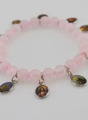 Armband der 12 Heiligen – Rosa Steine