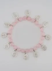 Armband der 12 Heiligen – Rosa Steine