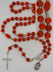 Elastischer Rosenkranz aus Keramik – Heiliges Herz Jesu