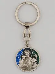 Schlüsselanhänger Heiliger Joseph aus Emaille
