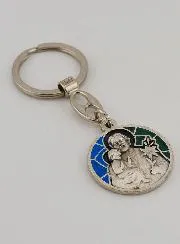 Schlüsselanhänger Heiliger Joseph aus Emaille