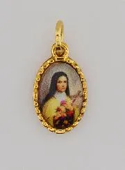 Medaille mit Gedrehtem Rand 15mm – Heilige Theresa