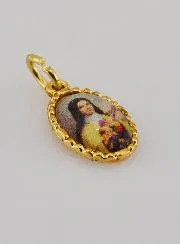 Medaille mit Gedrehtem Rand 15mm – Heilige Theresa