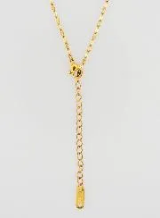 Goldfarbene Kette mit Sequin Gliederung – 60cm
