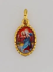 Medaille mit Gedrehtem Rand 15mm – Heiliger Christophorus