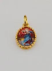 Medaille mit Gedrehtem Rand 15mm – Heiliger Christophorus