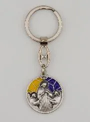 Schlüsselanhänger aus Emaille Maria Knotenlöserin