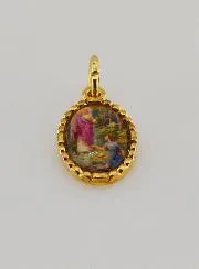 Medaille mit Gedrehtem Rand 15mm – Erzengel Raphael