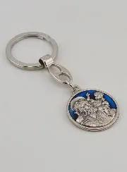 Schlüsselanhänger mit Emaille Heiliger Christophorus