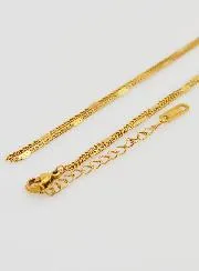 Goldfarbene Modekette im Panzerglied-Stil – 60cm