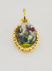 Medaille mit Gedrehtem Rand 15mm – Heiliger Georg