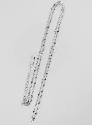 Silberfarbene Kette mit Sequin Gliederung – 50 cm