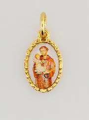 Medaille mit Gedrehtem Rand 15mm – Heiliger Antonius