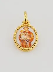 Medaille mit Gedrehtem Rand 15mm – Heiliger Antonius