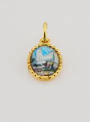 Medaille mit Gedrehtem Rand 15mm – Madonna von Fatima