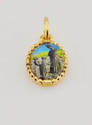 Medaille mit Gedrehtem Rand 15mm – Madonna von la Salette
