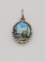 Medaille mit Gedrehtem Rand 15mm – Madonna von Fatima