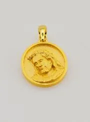 Jesus Medaille aus Silber 18K Vergoldet – 16mm