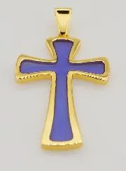 Kreuz-Anhänger 4cm – Lila