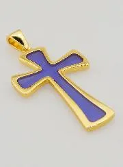 Kreuz-Anhänger 4cm – Lila