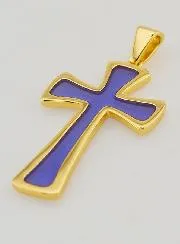 Kreuz-Anhänger 4cm – Lila