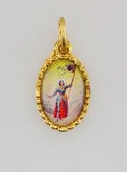 Medaille mit Gedrehtem Rand 15mm – Heilige Jeanne d’Arc