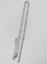 Silberfarbene Ankerkette Modeschmuck – 50cm