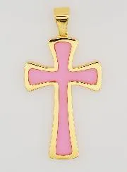 Anhänger Kreuz 4cm – Rosa