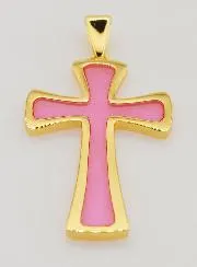 Anhänger Kreuz 4cm – Rosa