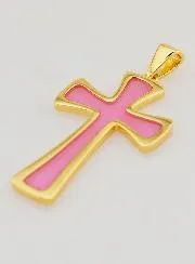 Anhänger Kreuz 4cm – Rosa