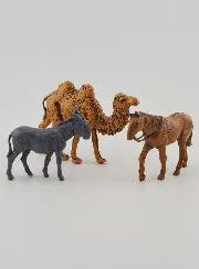Krippenfiguren Kamel, Pferd und Esel – 6cm