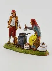 Krippenfigur Kastanienverkäuferin – Höhe 6 cm