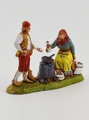 Krippenfigur Kastanienverkäuferin – Höhe 6 cm
