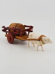 Krippenfigur Ochsenkarre und Fass – Höhe 6 cm