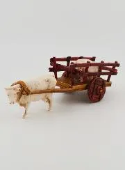Weihnachts-Figur Ochsenkarre und Schweine – Höhe 6 cm