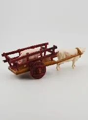Weihnachts-Figur Ochsenkarre und Schweine – Höhe 6 cm