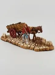 Krippenfigur Holzfäller mit Karren – Höhe 6 cm