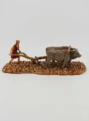 Krippenfigur Bauer mit Pflug – Höhe 6 cm