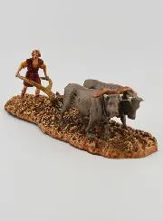 Krippenfigur Bauer mit Pflug – Höhe 6 cm