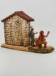 Krippenfigur Taverne mit Wirt und Gast